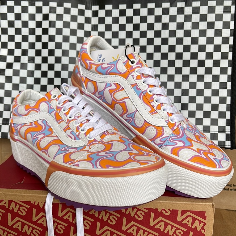 Vans Old Skool Stacked UV Ink Peace Men’s sneakers-platforms - Picture 6 of 16